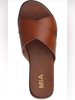 MIA Women's Elissa Crisscross Slide Sandal size 8